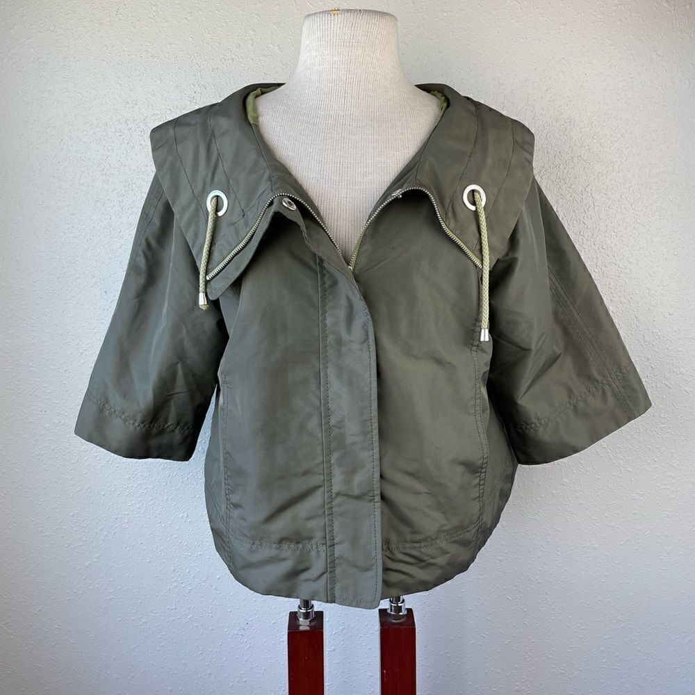 Mossimo Green Cropped Jacket Size L EUC